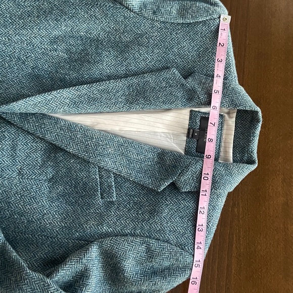 J. Crew Teal Herringbone Blazer, women's size 8. Very Classy! New! - Picture 15 of 15
